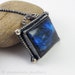 Sterling silver and Labradorite necklace with Hallmark - Through the Looking Glass -