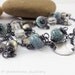 Sterling silver, lampwork beads and crystal quartz long necklace with hallmark - Wild Ocean -