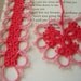 Hot Pink tatting tassle heart bookmark handmade lace tatted