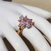 Vintage 14k GE tourmaline and CZ ring