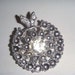 vintage silver and faux diamond brooch