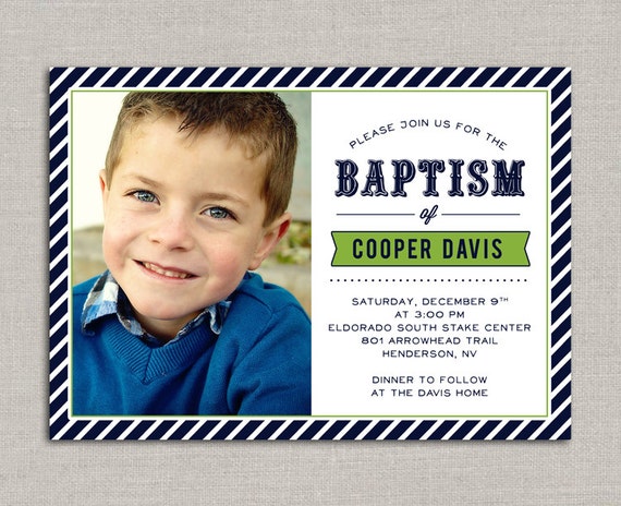 Lds Baptism Invitations Etsy 10