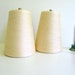 Natural Cotton Thread / Vintage / Craft Supply / Scrapbook / Embroidery/ Ivory / Cream Ivory