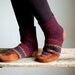 mukluks wool slipper socks with leather sole