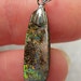 Pretty Natural Australian Boulder Opal Pendant with Sterling Silver Bail