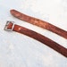 vintage Tooled Leather Belt - Floral Brown Leather Belt Sz 3XL 4XL