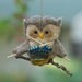 Needle Felted Owl Ornament - Knitting