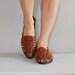 huarache shoes / 80s woven sandals / leather huaraches