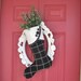 No. 2 Christmas Stocking Black & White Graphic - droopy toed style