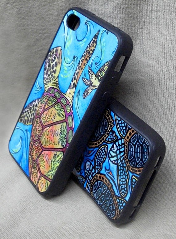 iPhone Case Sunset Surfer Surf Art Waves Rubber by stephaniekiker