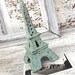Eiffel Tower, Shabby Chic , Pastel Green, French Decor