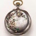 19thc. Lady's Pocket Watch: Gunmetal, Enamel
