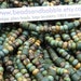 Navajo Turquoise Picasso Mix with 5mm Vintage Tile Beads and 6/0 Czech Glass Seed Beads 3 Strand HANK