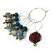 Knitting Stitch Markers Knitting Tool Teal Blue Cocoa Brown