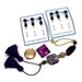 RESERVED FOR CHRISTINA Scissor Fob, Small Counting Pins - 2 sets, 2 needle threaders