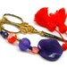 Scissor Fob Sewing Cross Stitch Quilting Needlepoint Accessory Neon Orange Purple