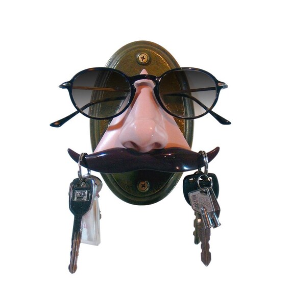 Mustache Key Hook Eyeglass Holder Wall mounted