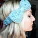 READY to SHIP - Harlow Large Bow Headband in Ocean Blue