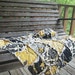 Baby Rag Quilt, Aviary 2 in granite, grey black yellow, comfy cozy handmade baby bedding, Granny Chic in Modern fabrics children