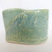 Yin/Yang Embossed Seafoam Green Vase Colorful Pottery by Centered ClayWorks