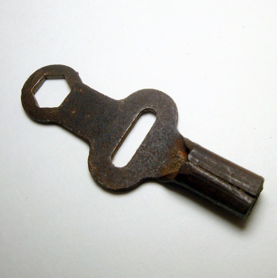 Vintage Metal Roller Skate Key..1950s Rusty Nostalgic Baby