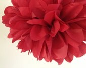 Oxblood ... 1 tissue paper pom // graduation party // wedding decorations // anniversary // housewarming party Il_170x135