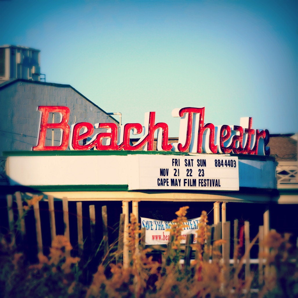 Cape May Beach Theatre 8x8 Fine Art by TheJonathanGalleries