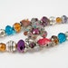 Womens Beaded Double Strand Bracelet Multi-Colored