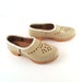 Studded Clogs Shoes Vintage 1970s Taupe Off White Swedish Clogs Leather Size 37