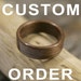 RESERVED for ZackHuber - Custom Beeswing Walnut, Coral Heart Maple and Grey Maple Bentwood Ring - Handcrafted Wooden Ring