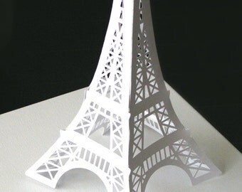 SALE Eiffel Tower 12 inches paper die cut decoration for your Paris themed party