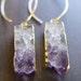 Amethyst Stalactite Druzy Earrings 14k Gold