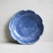 Mini Pie Plate - Brie Baker - Small Blue Rustic Ceramic Stoneware Casserole Dish - Handmade Blue Pottery