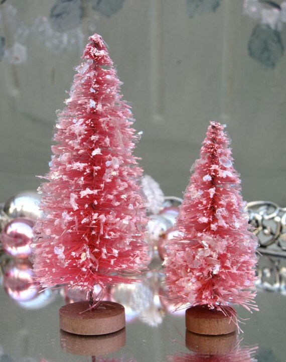 bottle brush tree 2 vintage style pink christmas bottle brush bottle brush tree 2 vintage style pink christmas bottle brush