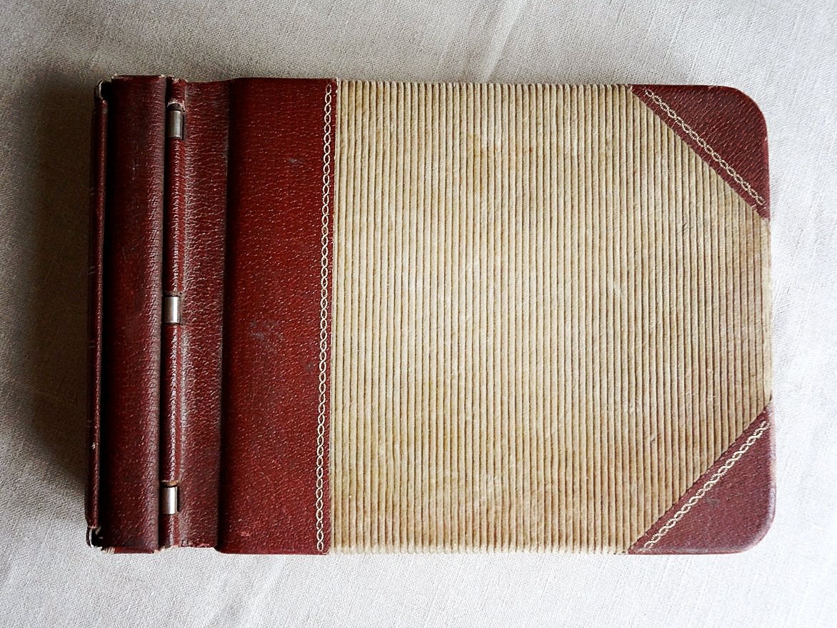 vintage ledger loose leaf by Boorum & Pease red and