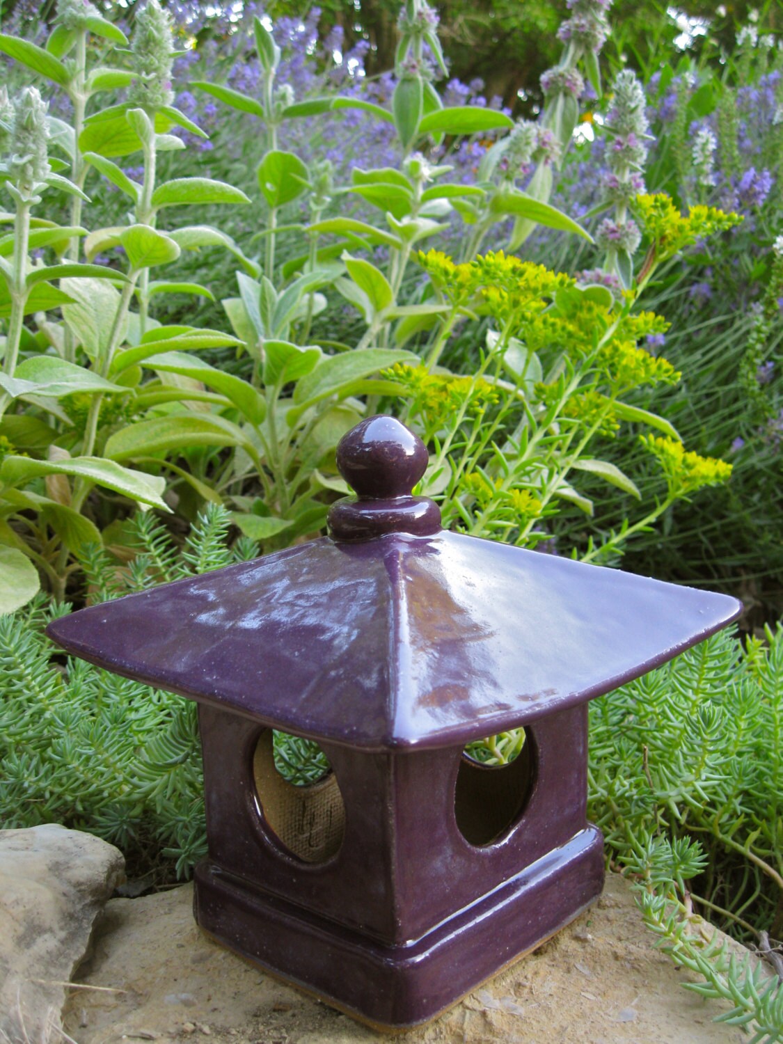 Handbuilt Ceamic Japanese Garden Lantern hand built ceramic