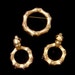 Signed Avon vintage door knocker Earrings and Brooch