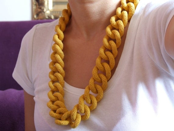 Curb Chain Crochet Necklace/Jewellery Pattern