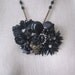 RESERVED FOR SEANNA Black Necklace Vintage brooch Collage Goth Owl Steampunk Shabby