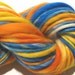 RESERVED for Peggy handspun yarn Beach Ball thick and thin bulky singles merino yarn, 108 yards, hand dyed merino wool top