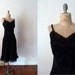 1940s black eyelet lace full slip