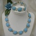 Pastel Blue Coro Thermoset Necklace and Bracelet