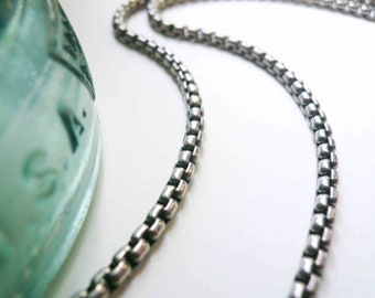 Gift for him Heavy sterling silver necklace chain Silver chain Heavy chain Unisex chain Luxury chain Sterling chain Rolo rounded box chain