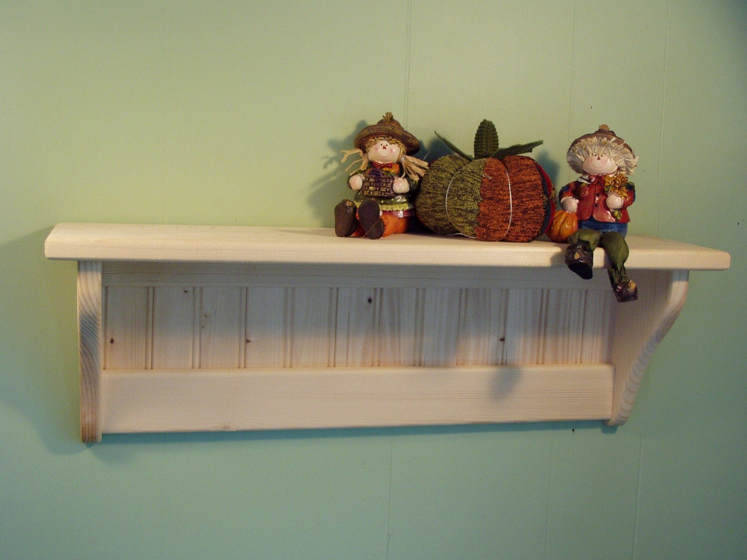 Wood Wall Shelf Hanging Display Rack Pine 30 WIde