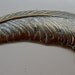 CLEARANCE 1 Feather in Silver Patina over Raw Brass MF BR2022 SLVR