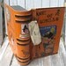 Vintage style Halloween box, orange pumpkins, witches, ooak decor