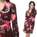 RESERVED Vintage 60s Dress Peter Pan Collar Floral 1960s Babydoll Mod Dolly Lace 70s Pink Brown Hippie Mini Dress Extra Small XS S