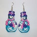 Vintage Christmas Snowman Earrings DEADSTOCK