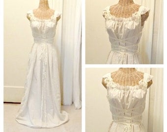 Nordic Lace Up Dress Simple Wedding Medieval Viking Scandinavian Hygge Corset Affordable LARP Rennaisance Short, Midi or Maxi