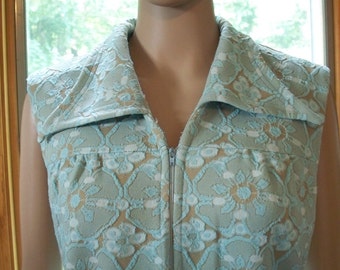Womens Dress Mod Op Art Textured Print Shift Dress Sleeveless -Polyester Dress 70's Baby!!!